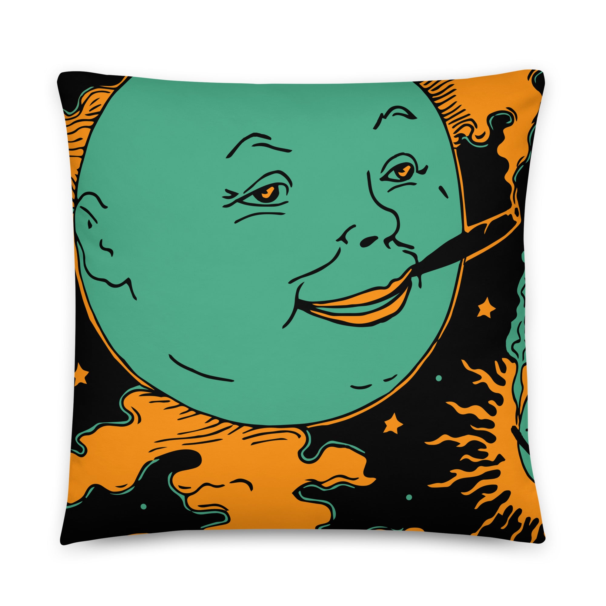 Man on the Moon Large Pillow