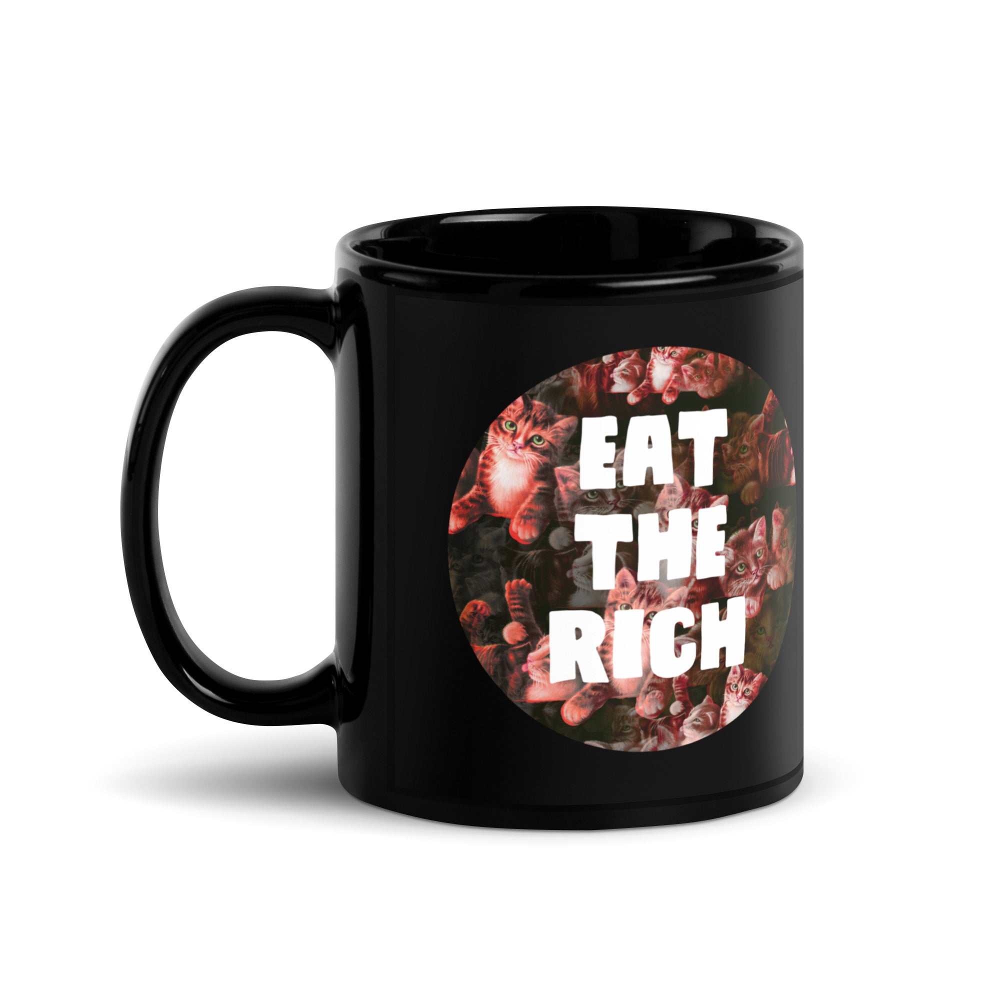 Eat the Rich Cat Mug