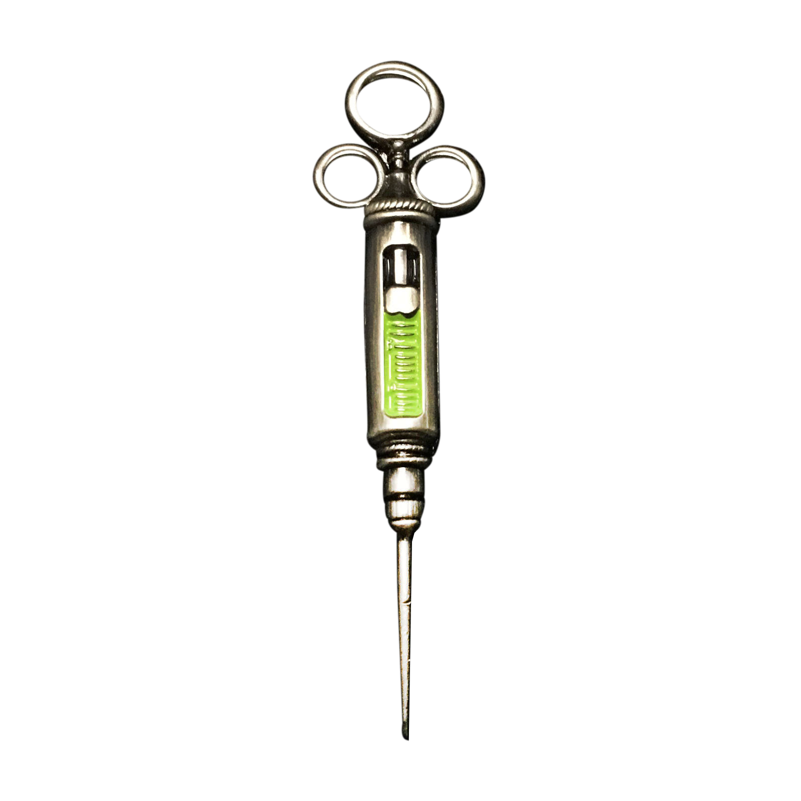3D Vintage Syringe Pin (Glows in the dark!)