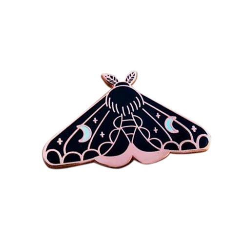 Black Moth Pin
