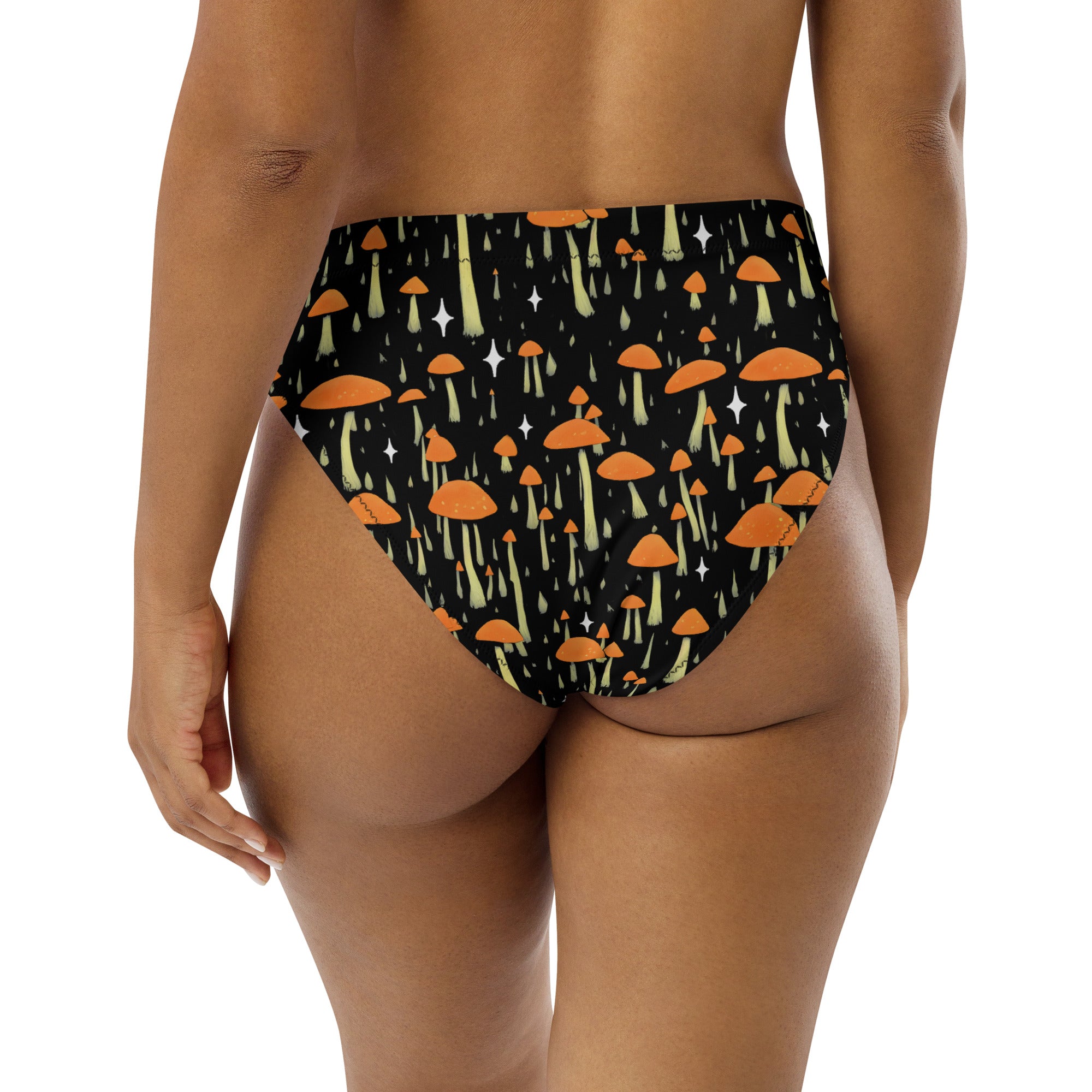 Midnight Mushies High Waisted Bikini Bottom