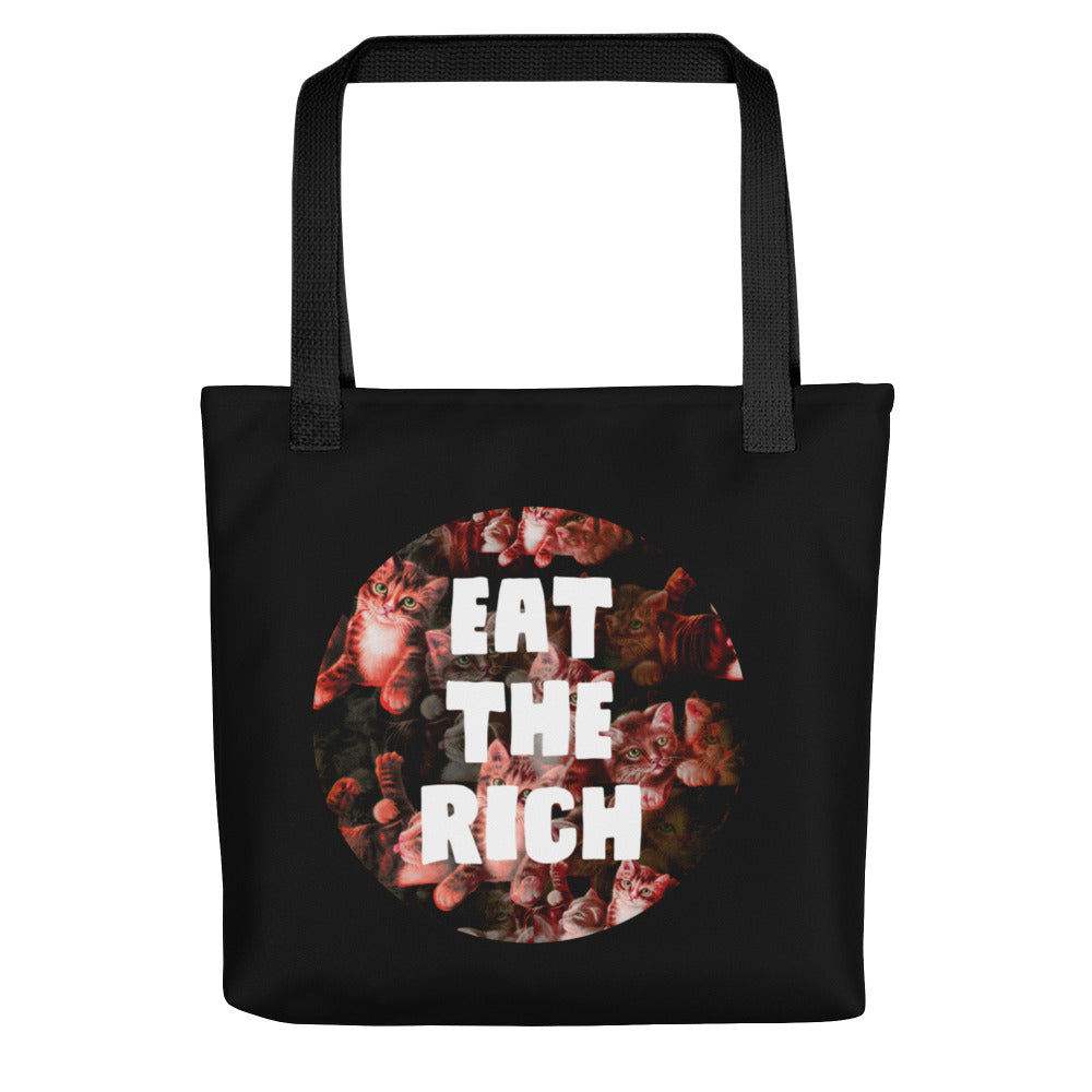 Eat the Rich Cat Durable Tote Bag