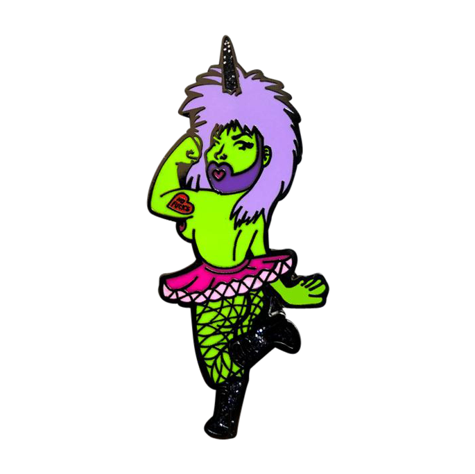 Punk Rock Unicorn Princess from Outer Space Pin