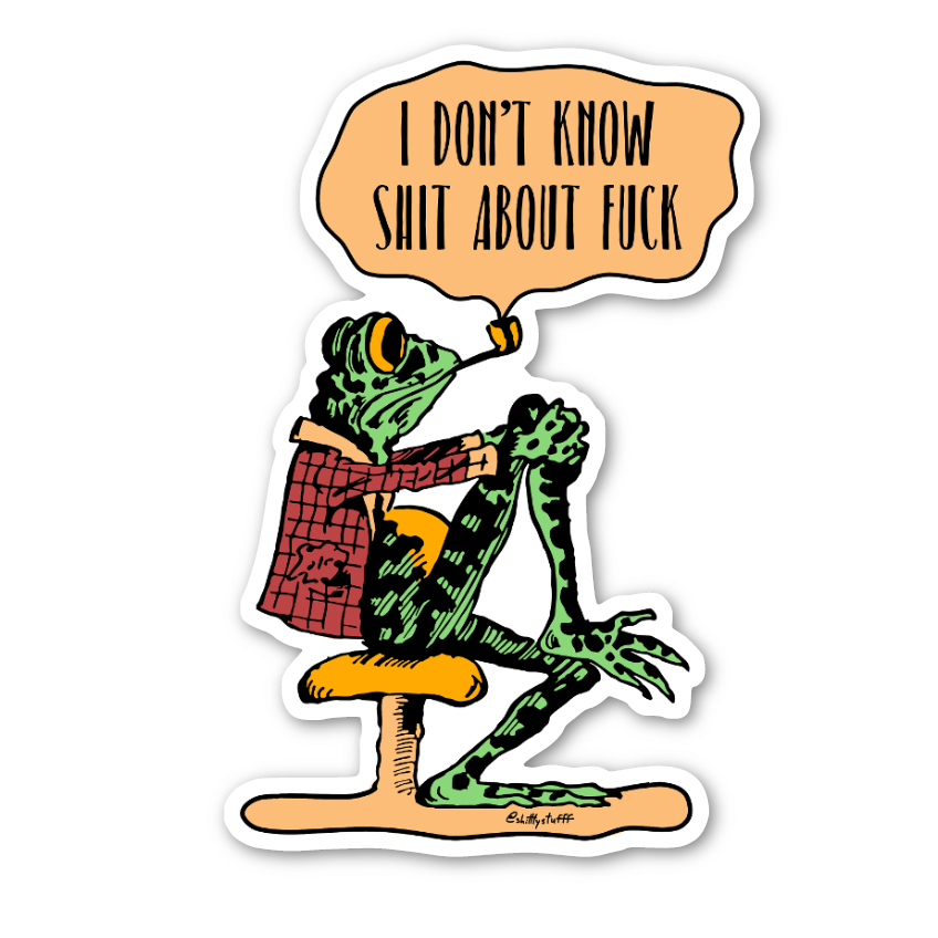 I Don't Know Frog Sticker