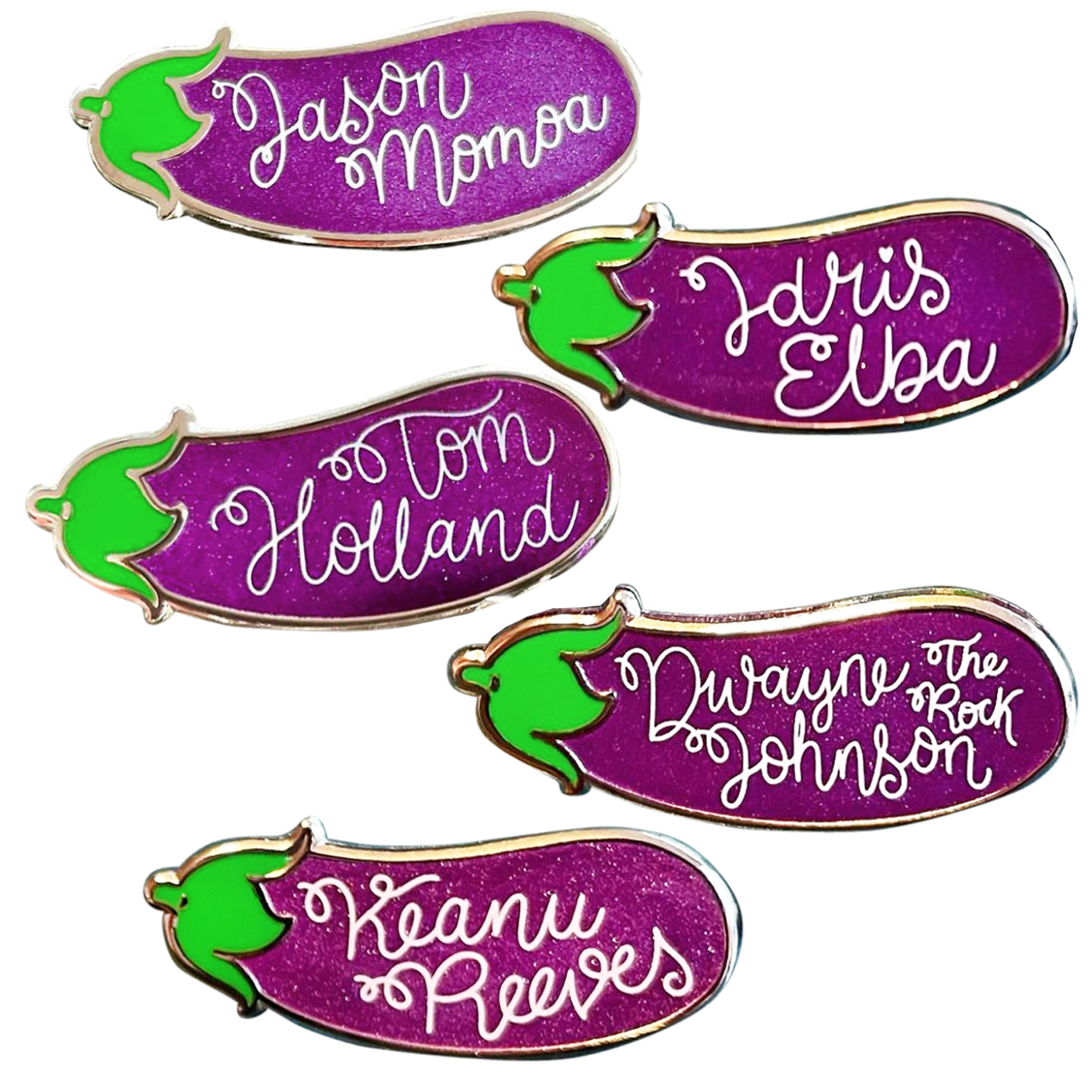 Sexy Eggplant Pins (8 Different Names!)
