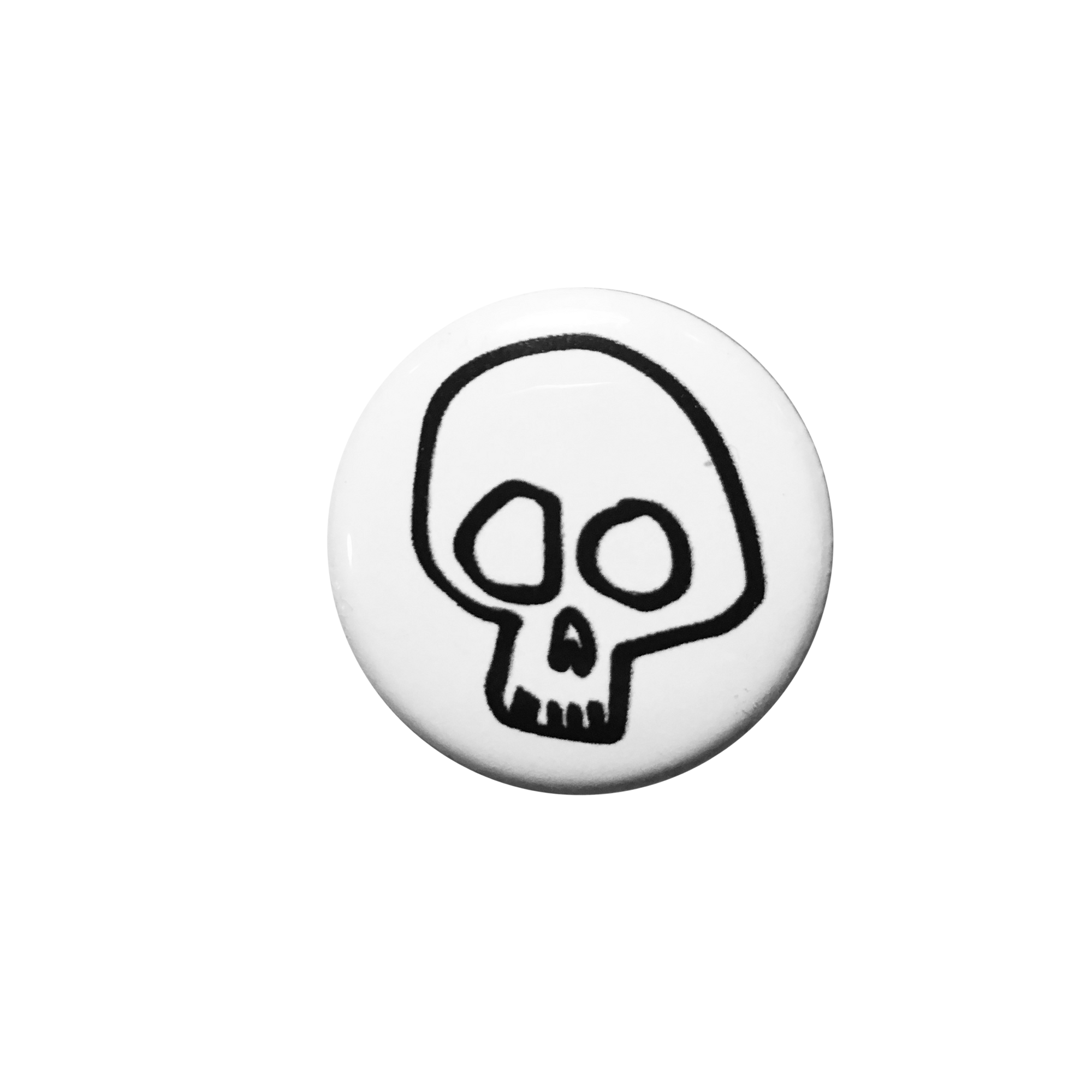 White Skull Button
