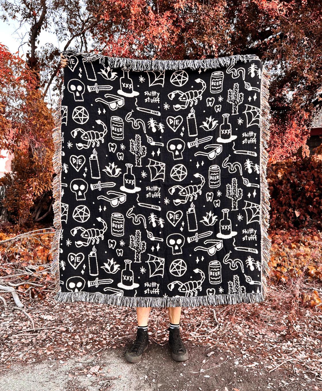 Goth Things Woven Blanket