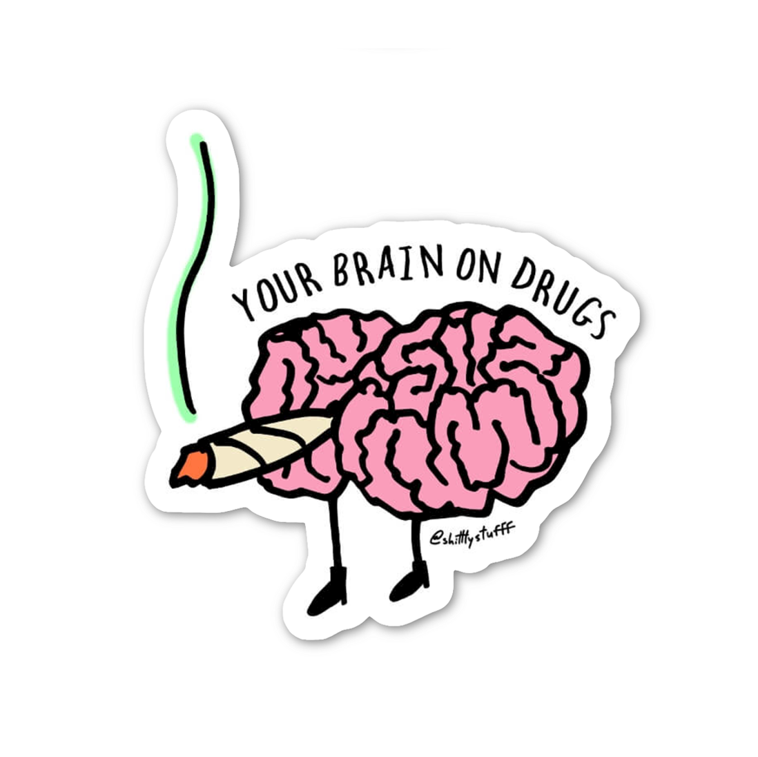 Your Brain on Dr*gs Sticker