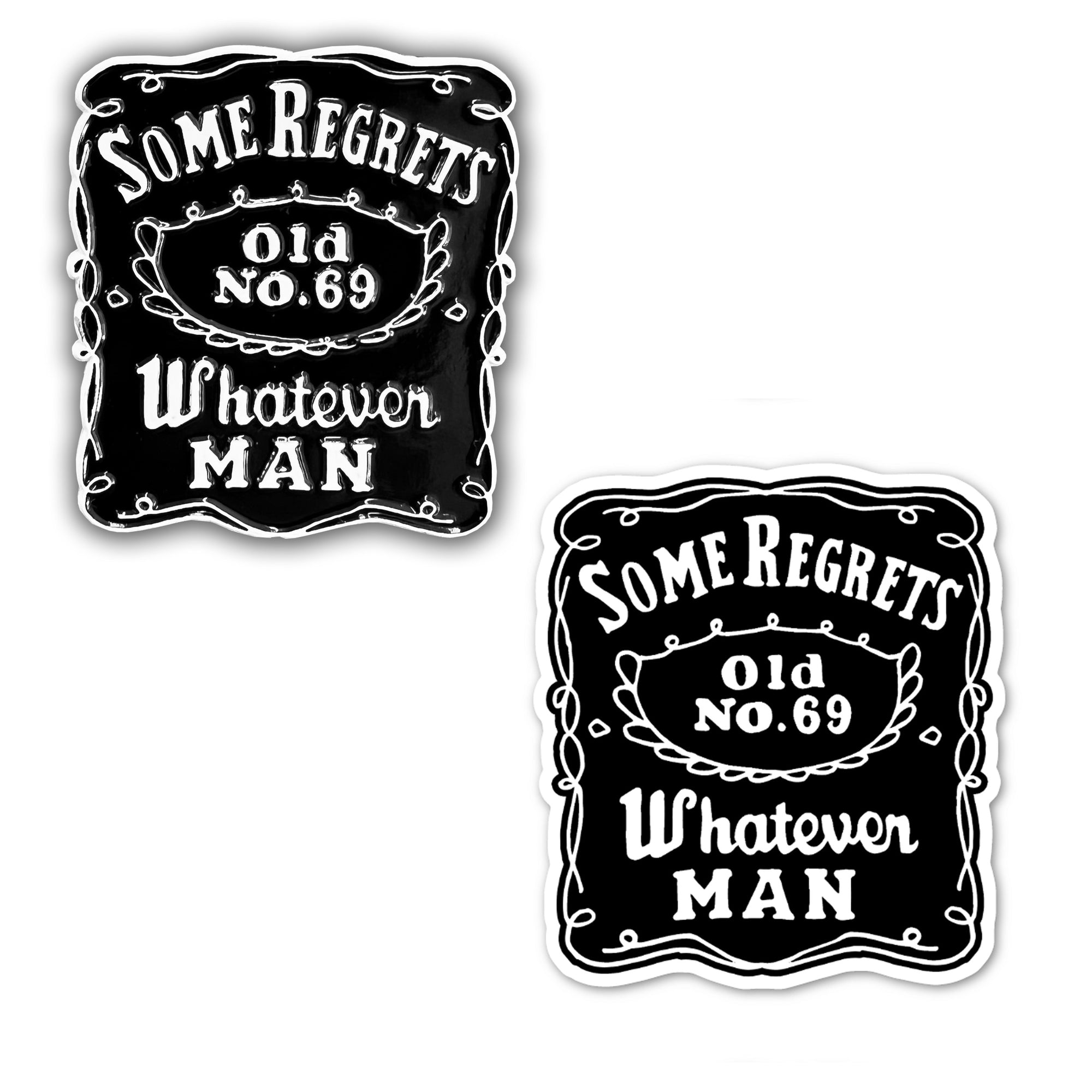 Some Regrets Whiskey Label Sticker