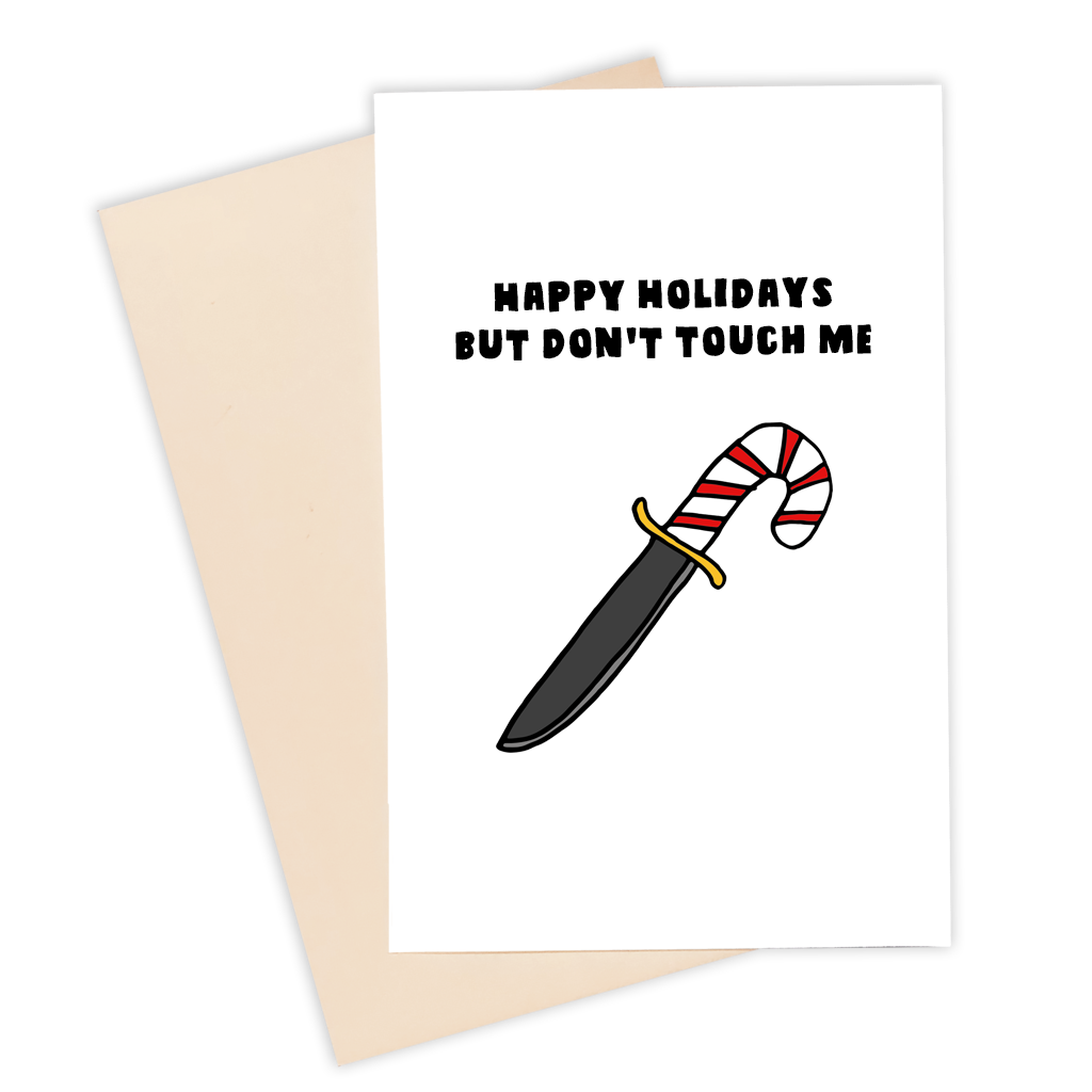 Don't Touch Me Holiday Card