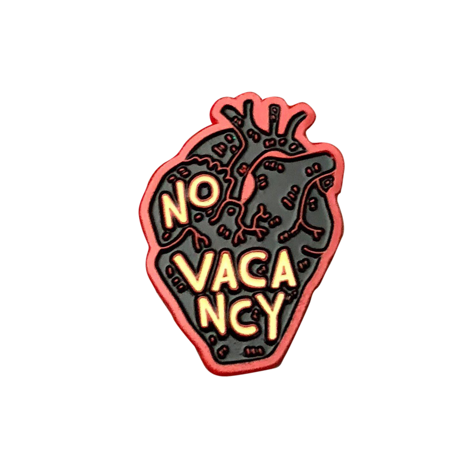 No Vacancy Heart Pin